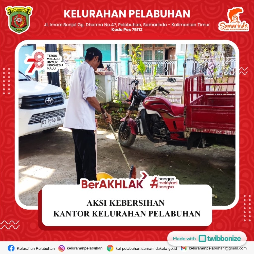 Aksi kebersihan kelurahan pelabuhan