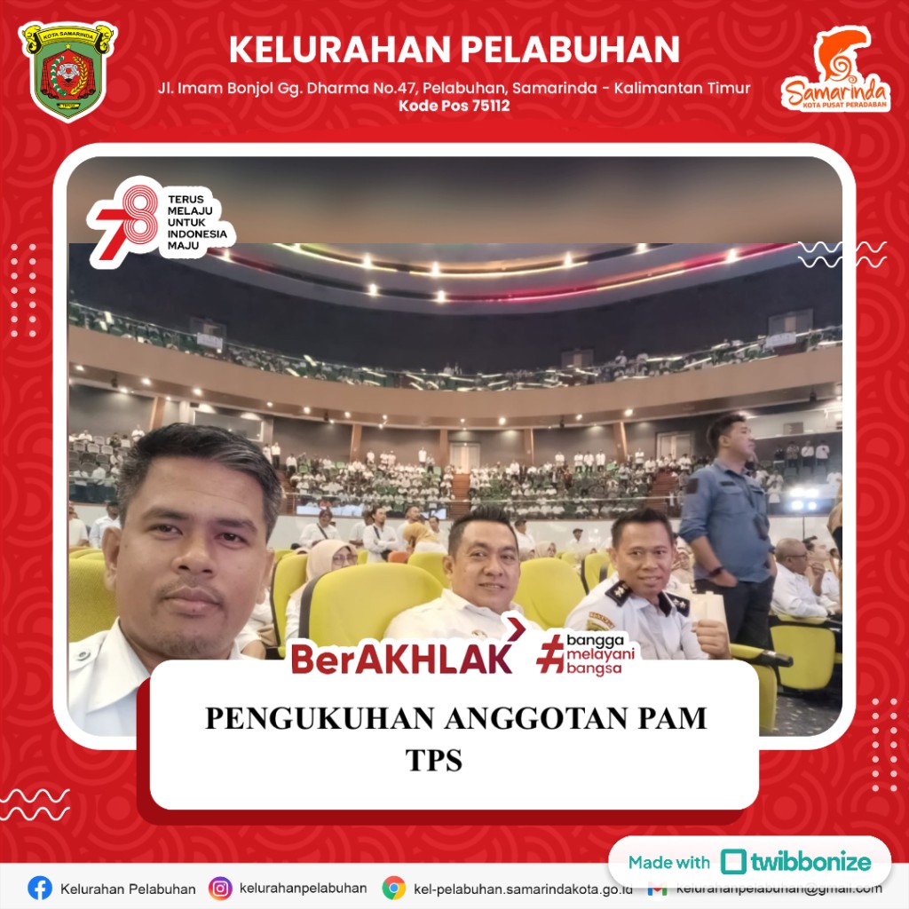 Pengukuhan anggota PAM TPS se-Kota Samarinda dlm rangka Pemilukada Tahun 2024