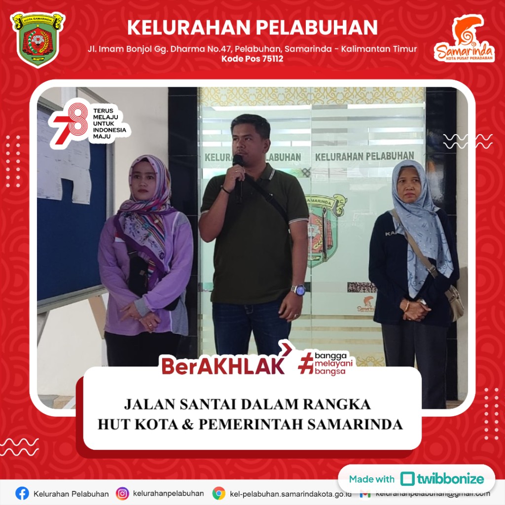 Jalan santai dalam rangka hut kota dan pemerintah kota samarinda