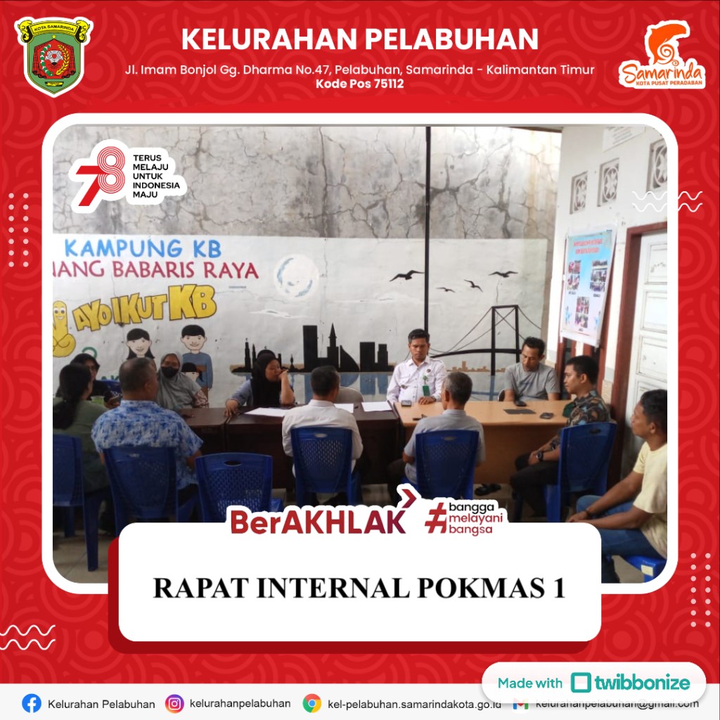 Rapat Internal Pokmas 1 Probebaya Kelurahan Pelabuhan
