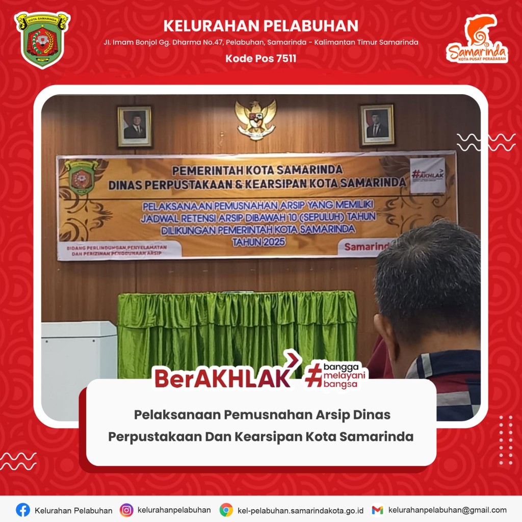 Kegiatan Pemusnahan Arsip di Dinas Perpustakaan dan Kearsipan Kota Samarinda