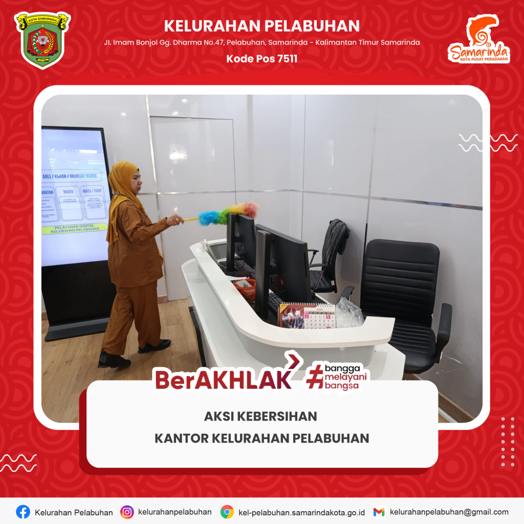 AKSI KEBERSIHAN KANTOR KELURAHAN PELABUHAN