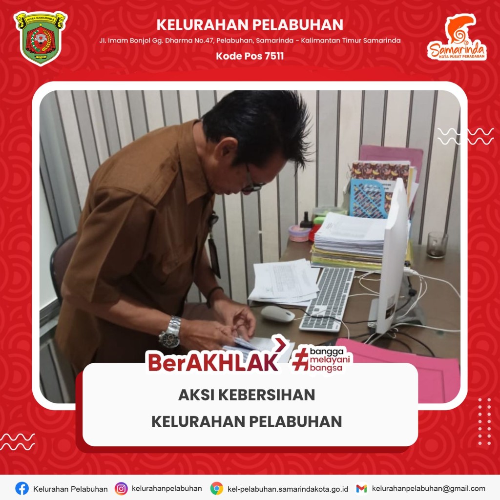 Aksi kebersihan kelurahan pelabuhan