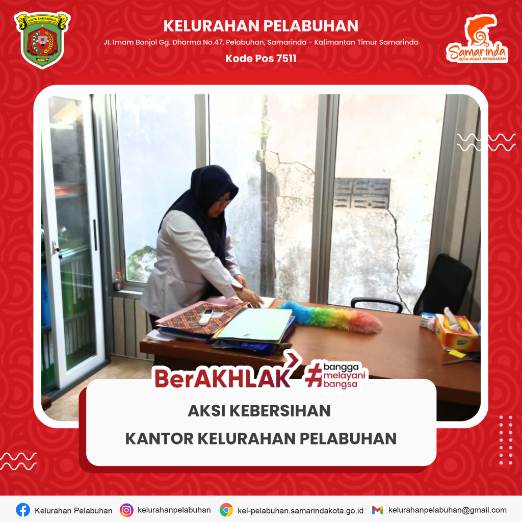 Aksi Kebrsihan Kantor Kelurahan Pelabuhan