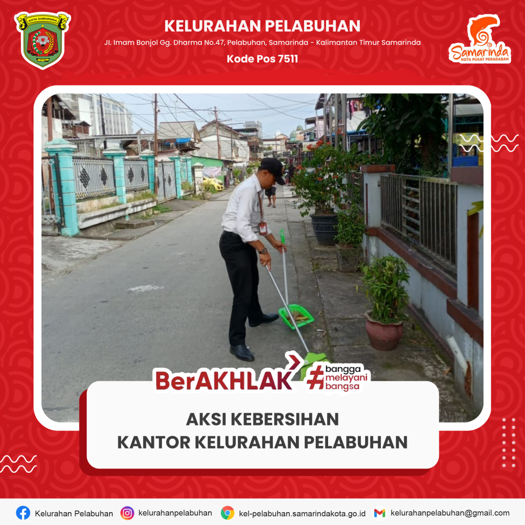 Aksi kebersihan kelurahan pelabuhan