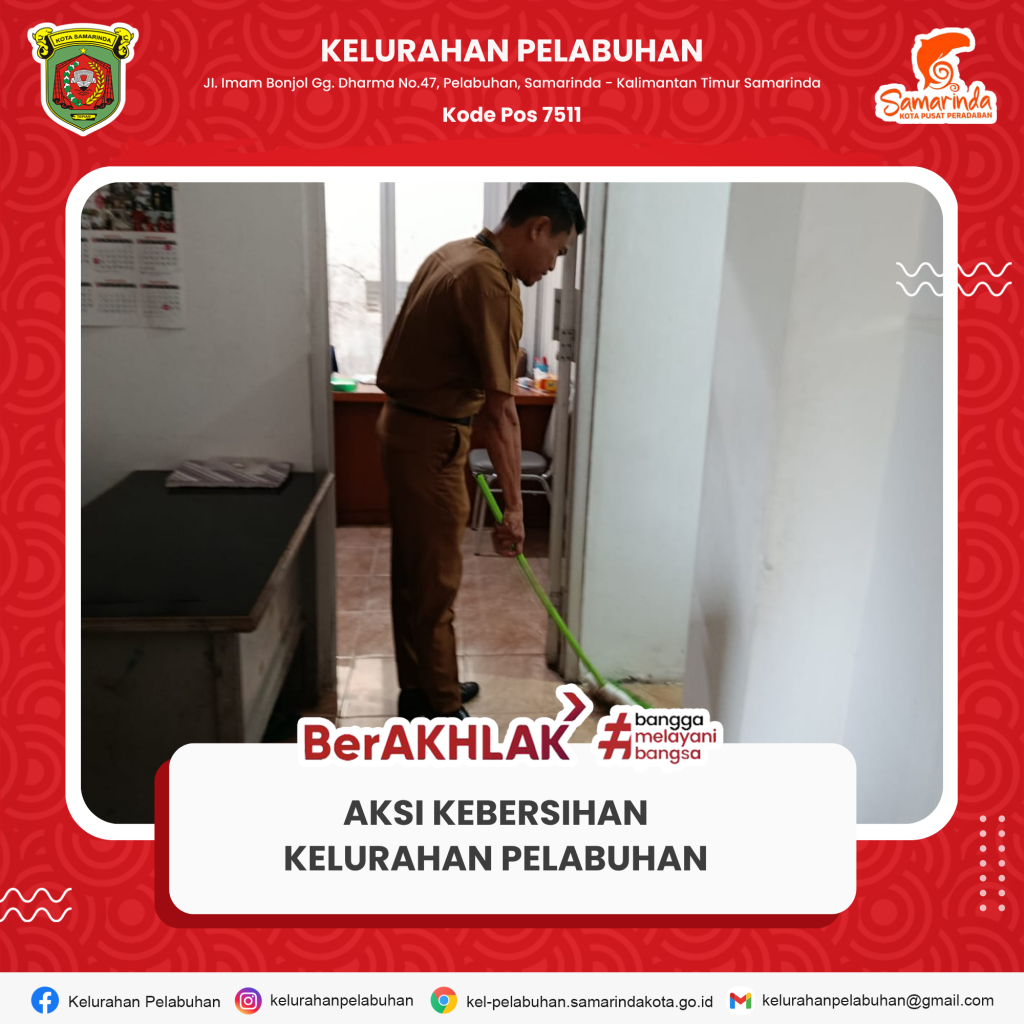Aksi kebersihan kelurahan pelabuhan