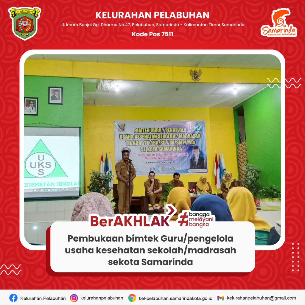 Pembukaan Bimbingan Teknis Pengelola UKS/M se-Kota Samarinda