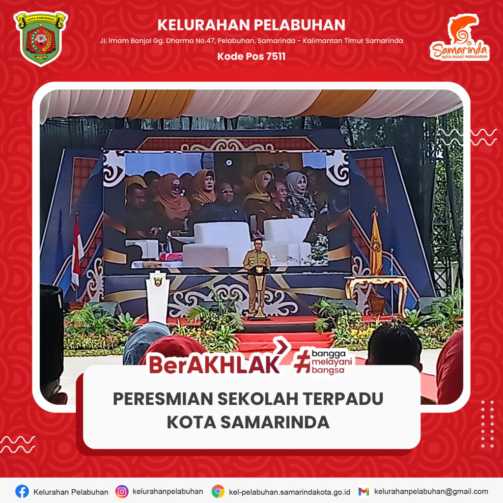 peresmian Sekolah Terpadu Kota Samarinda