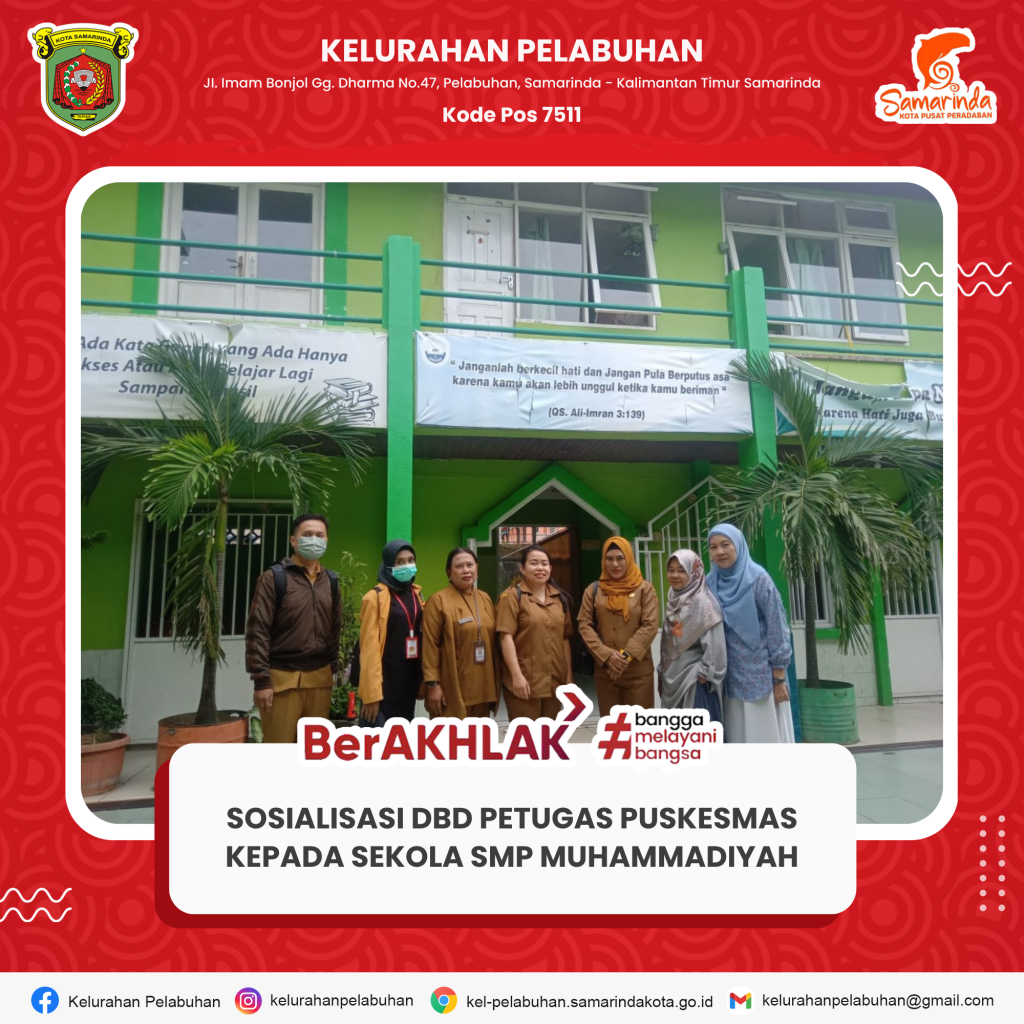 sosialisasi pencegahan Demam Berdarah Dengue (DBD) di SMP Muhammadiyah.