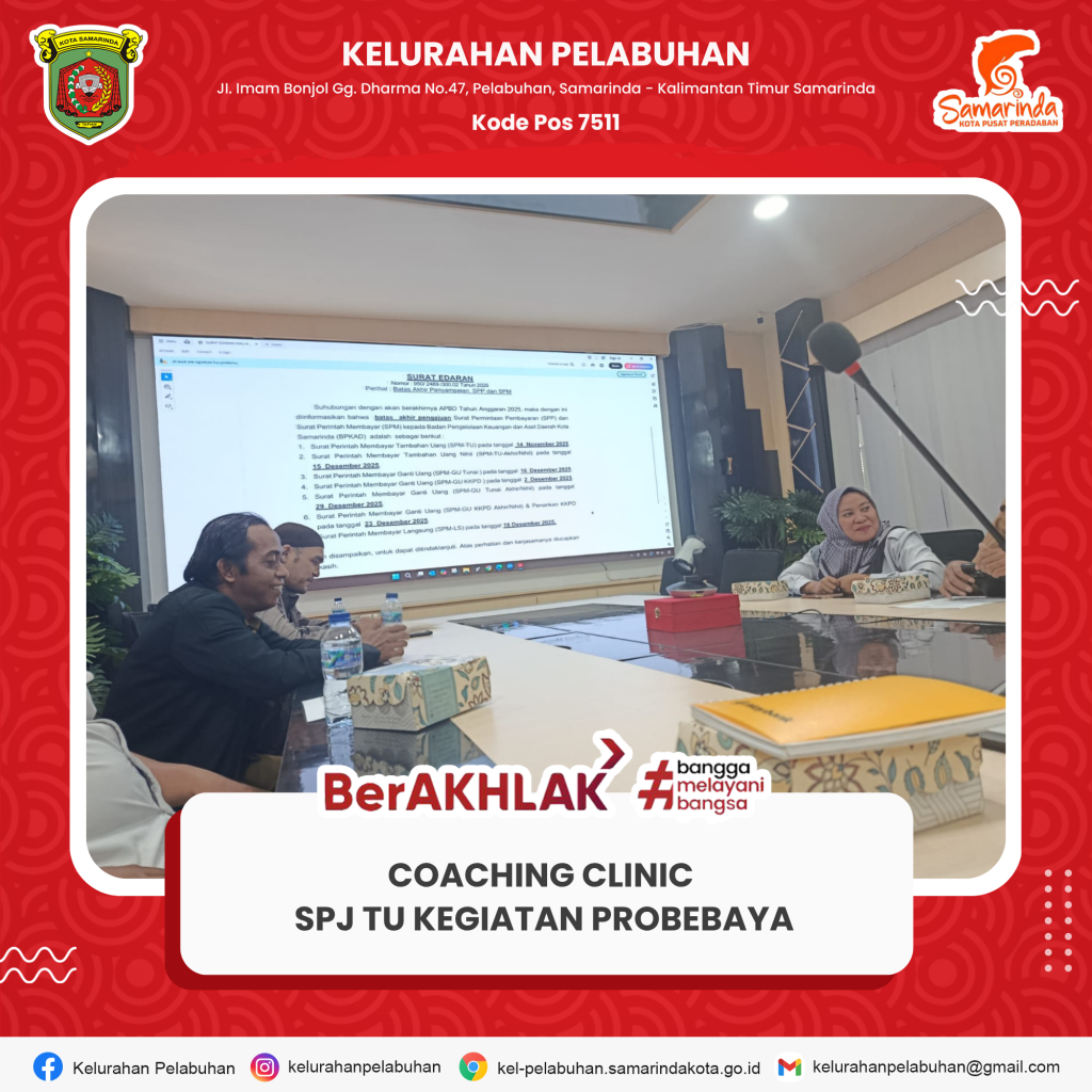 Coaching Clinic SPJ TU Kegiatan Probebaya