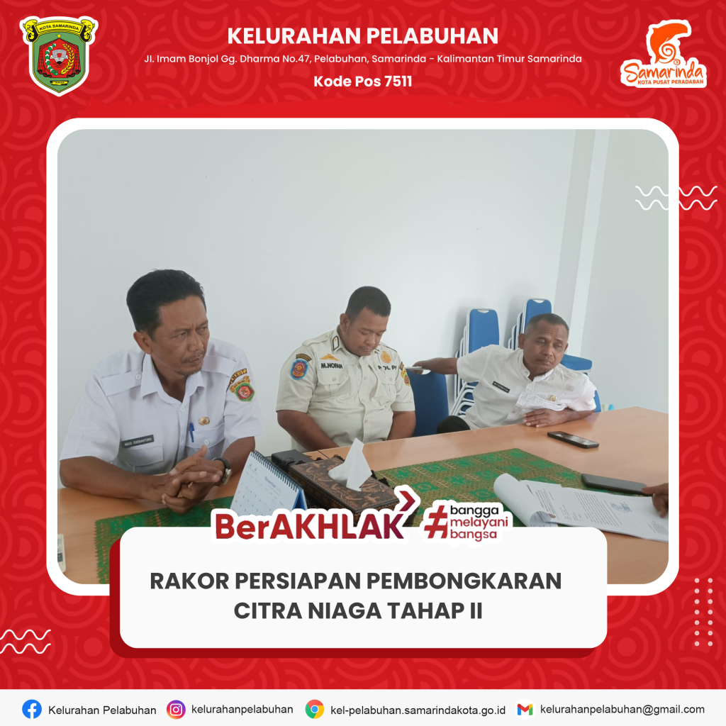 Rapat Koordinasi (Rakor) Persiapan Pembongkaran Citra Niaga Tahap II.