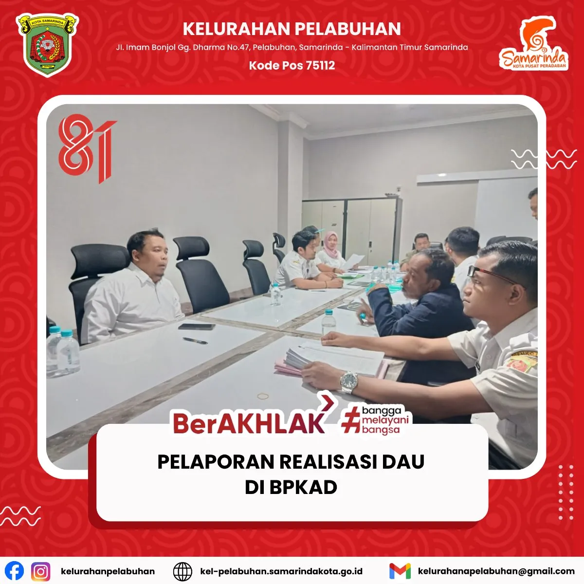 Pelaporan Realisasi DAU Kelurahan Pelabuhan