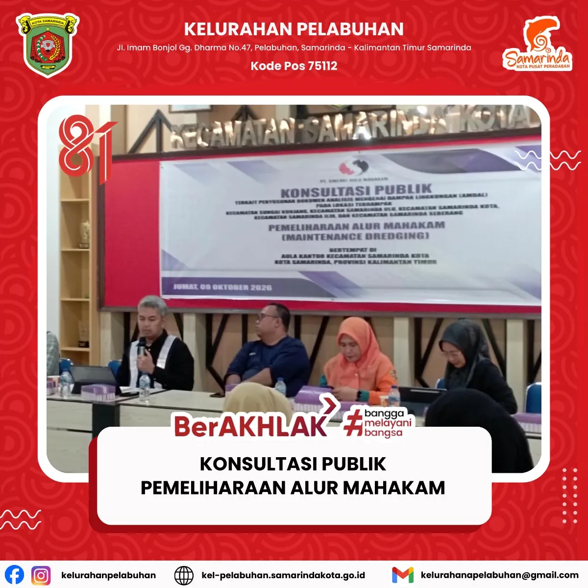 Sosialisasi dan Konsultasi Publik Penyusunan Dokumen AMDAL Pemeliharaan Alur Mahakam