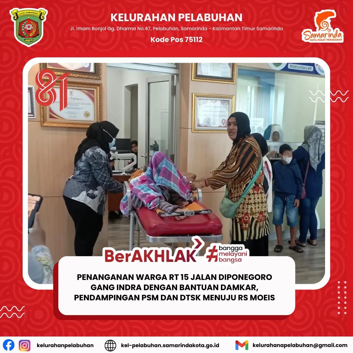 pendampingan penanganan warga di RT 15, Jalan Diponegoro Gang Indra