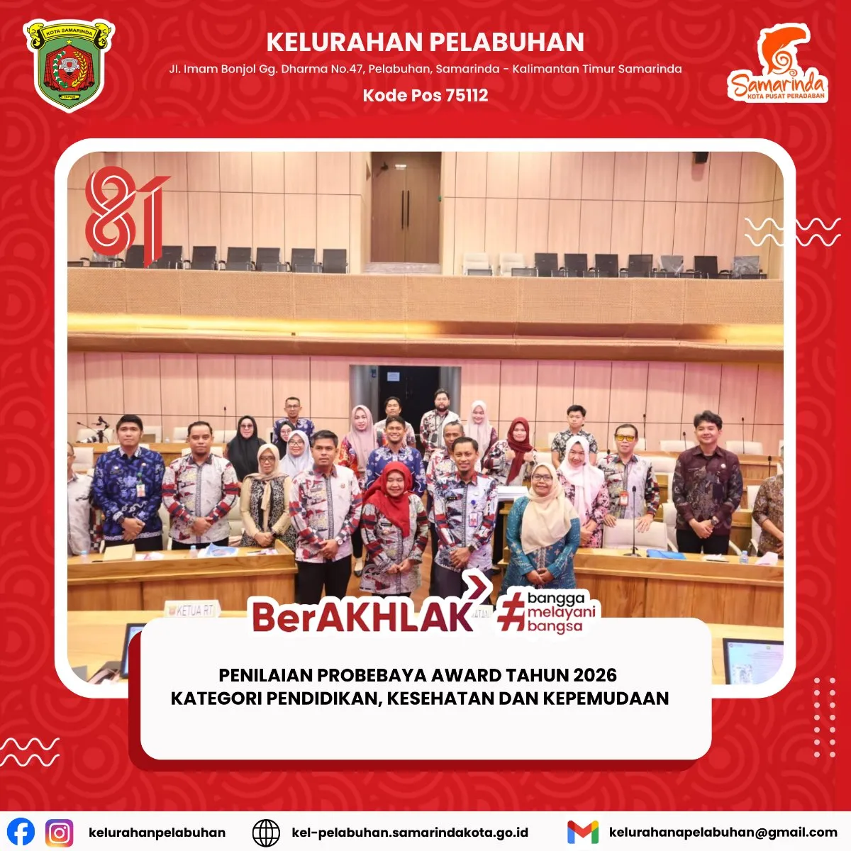 Penilaian ProBebaya Award Tahun 2026 Kategori Pendidikan, Kesehatan, dan Kepemudaan