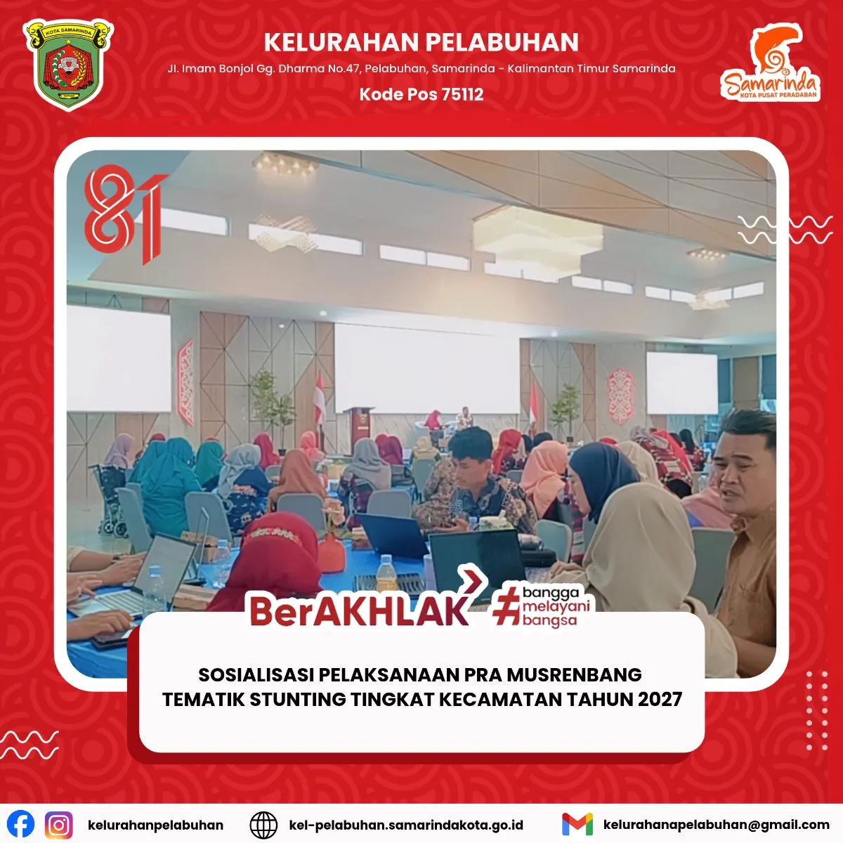 Sosialisasi Pelaksanaan Pra Musrenbang Tematik Stunting Tingkat Kecamatan Tahun 2027