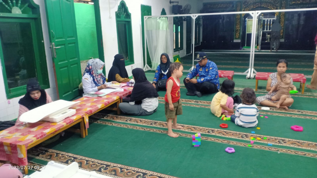 Kegiatan posyandu beringin tgl 17 Juli 2023 jl. Lambung Mangkurat GG 1 RT 41.42.43,44