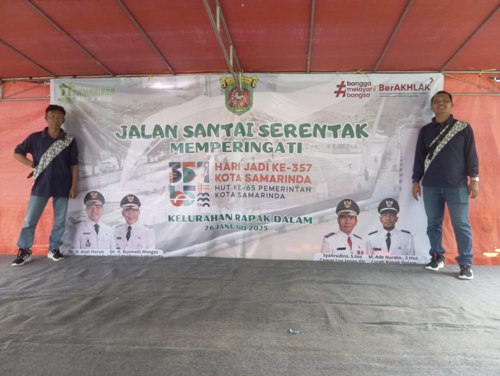 Jalan Santai di Kelurahan Rapak Dalam Meriahkan HUT Kota Samarinda ke-357 dan HUT Pemkot ke-65