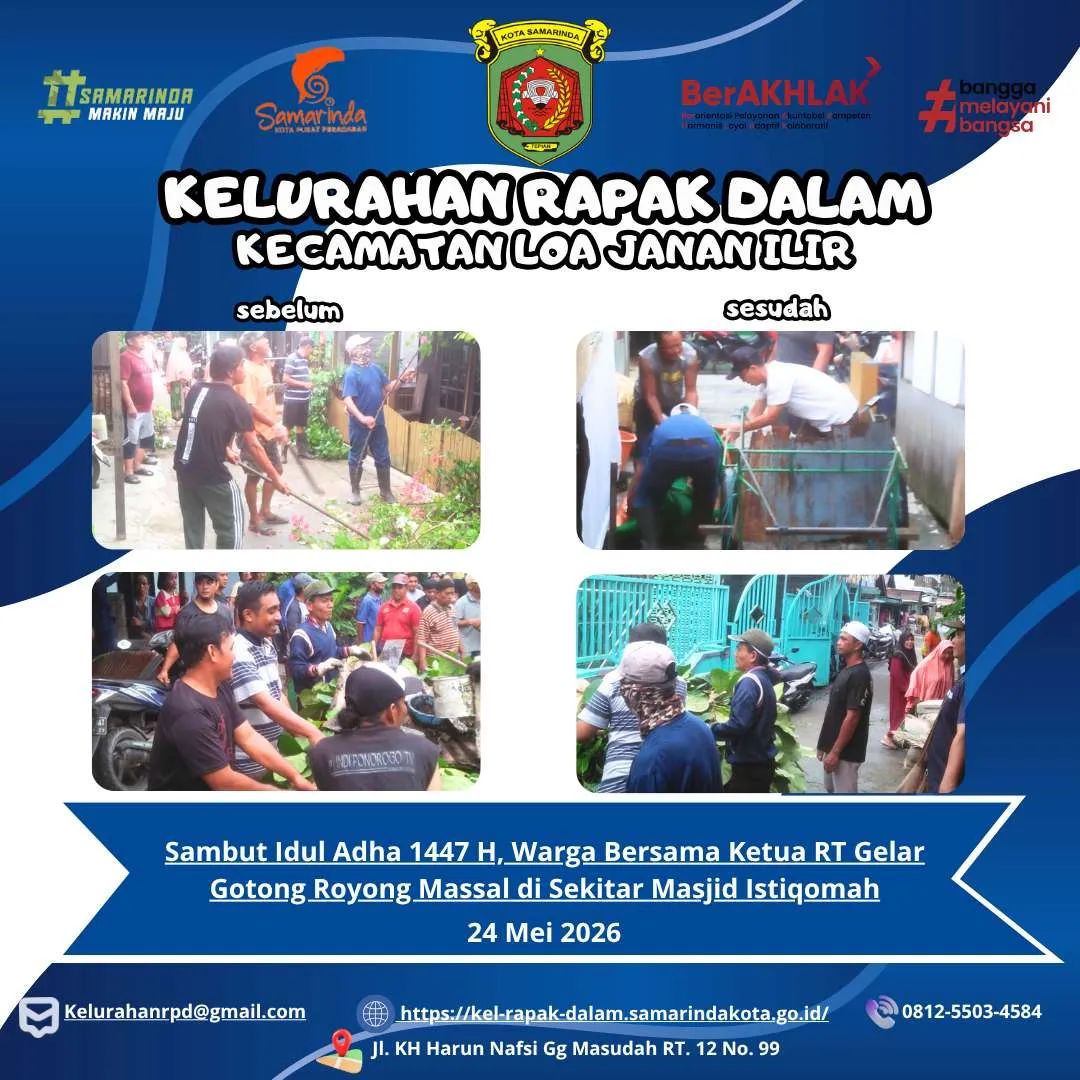 Sambut Idul Adha 1447 H, Warga Bersama Ketua RT Gelar Gotong Royong Massal di Sekitar Masjid Istiqomah