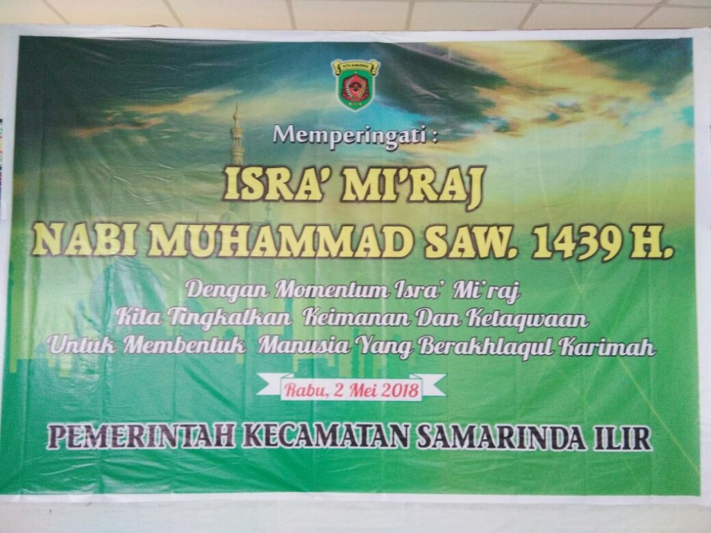 Kecamatan Samarinda Ilir Menggelar Acara Isra Mi'raj Nabi Muhammad SAW