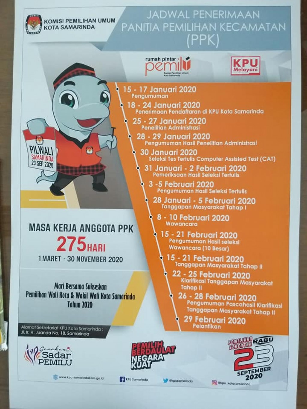 Seleksi Penerimaan Panitia Pemilihan Kecamatan (PPK)