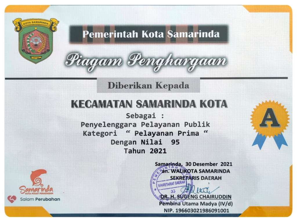 Peghargaan Pelayanan Publik Tahun 2021