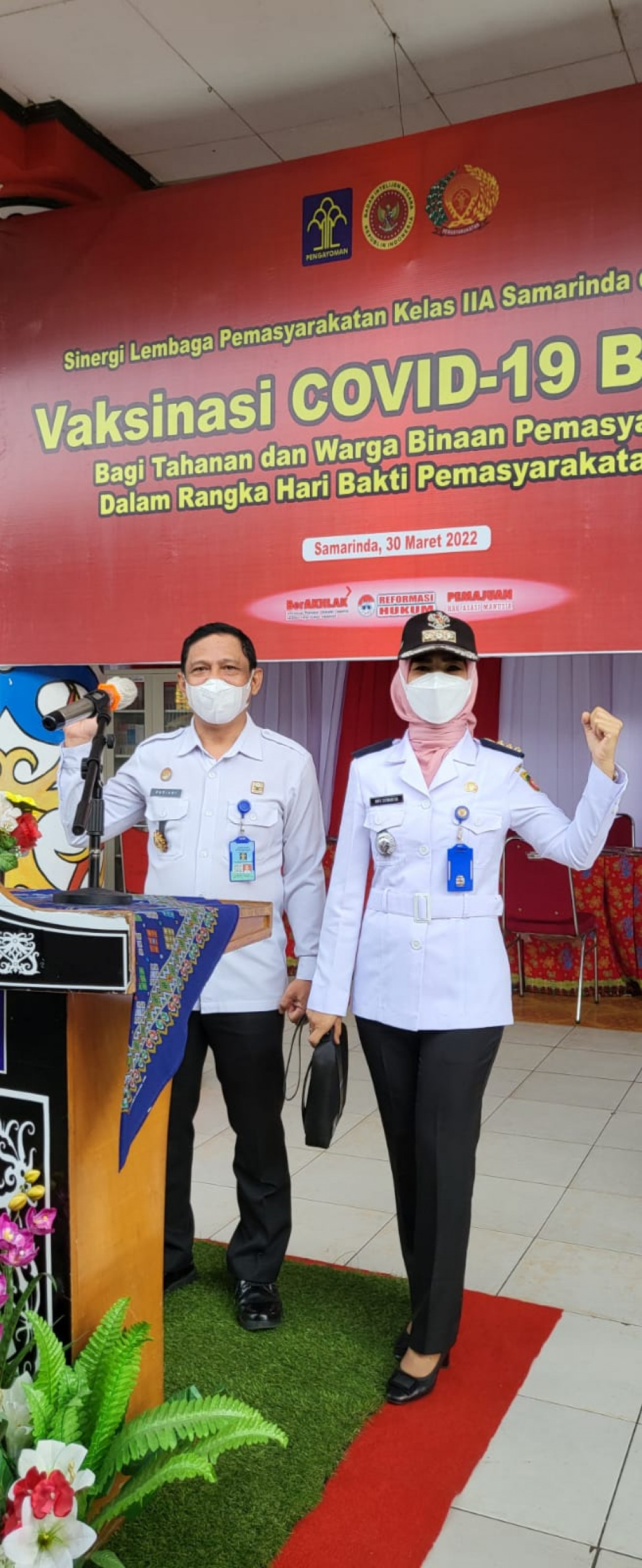 Monitoring vaksin Covid 19 Booster dilapas Klas IIa Samarinda