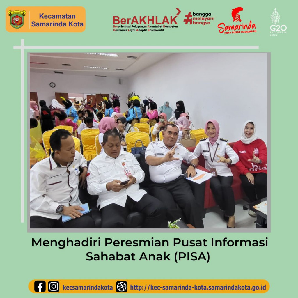 Menghadiri Peresmian Pusat Informasi Sahabat Anak (PISA)