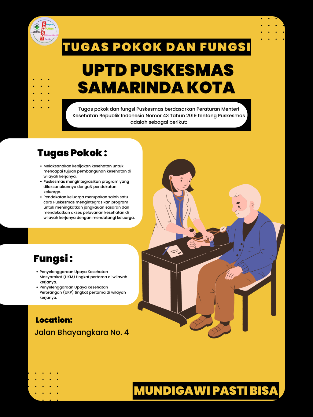 TUGAS POKOK DAN FUNGSI UPTD PUSKESMAS SAMARINDA KOTA