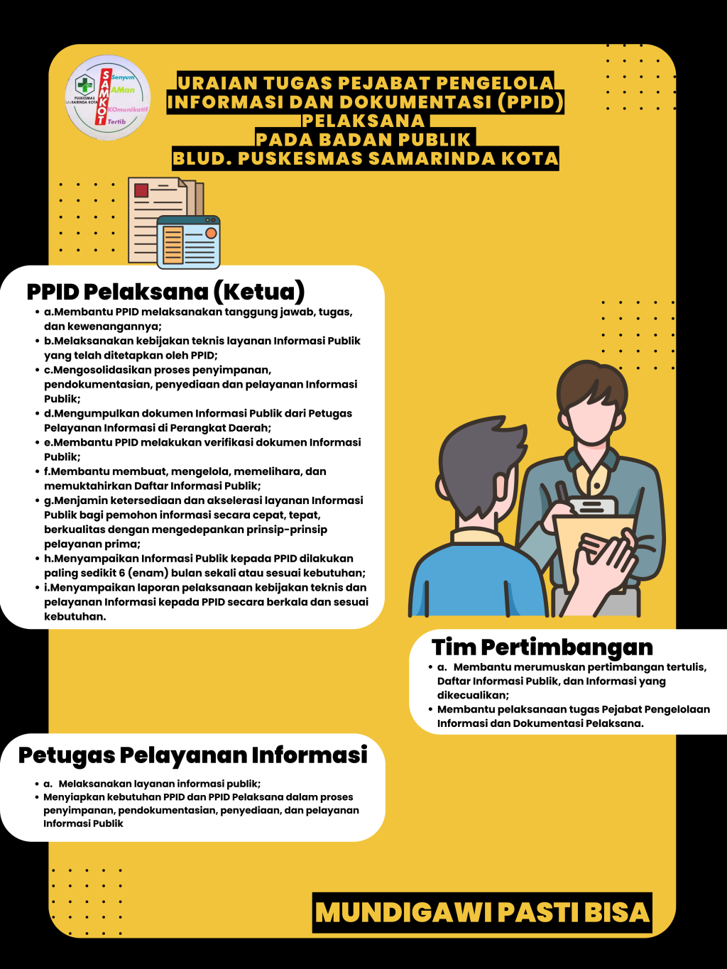 Uraian Tugas PPID Puskesmas samarinda Kota