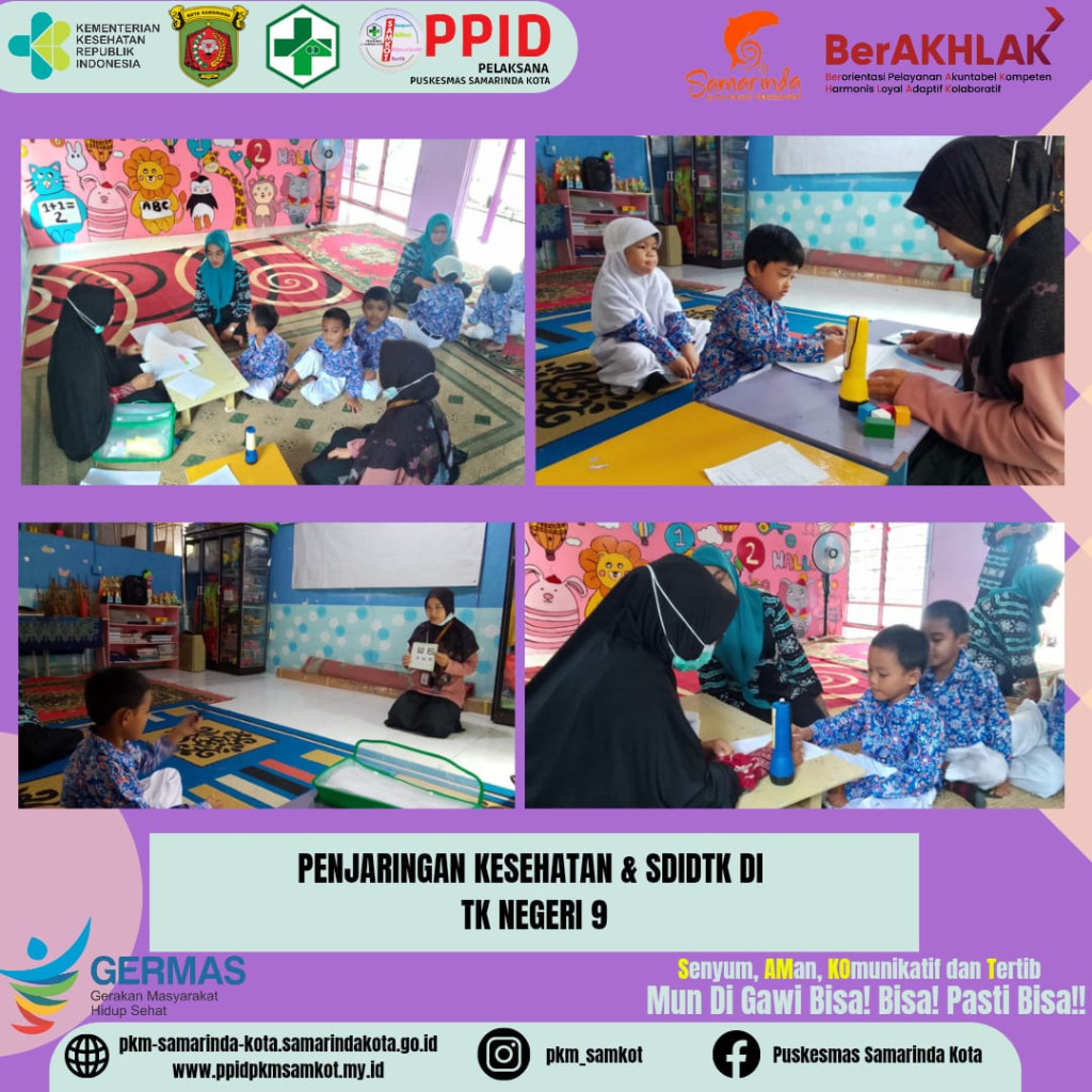 Penjaringan Kesehatan dan DDTK TK NEGERI 9