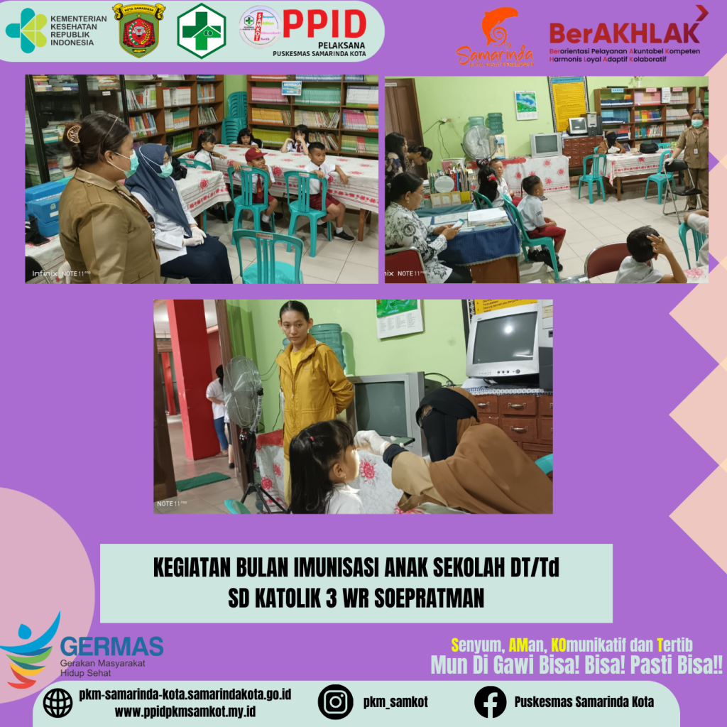 Bulan Imunisasi Anak Sekolah SD Katolik 3 WR Soepratman