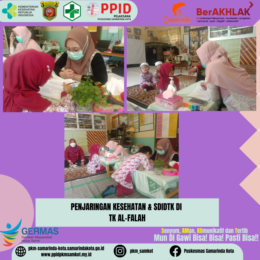 Penjaringan Kesehatan dan SDIDTK di TK Al-Falah