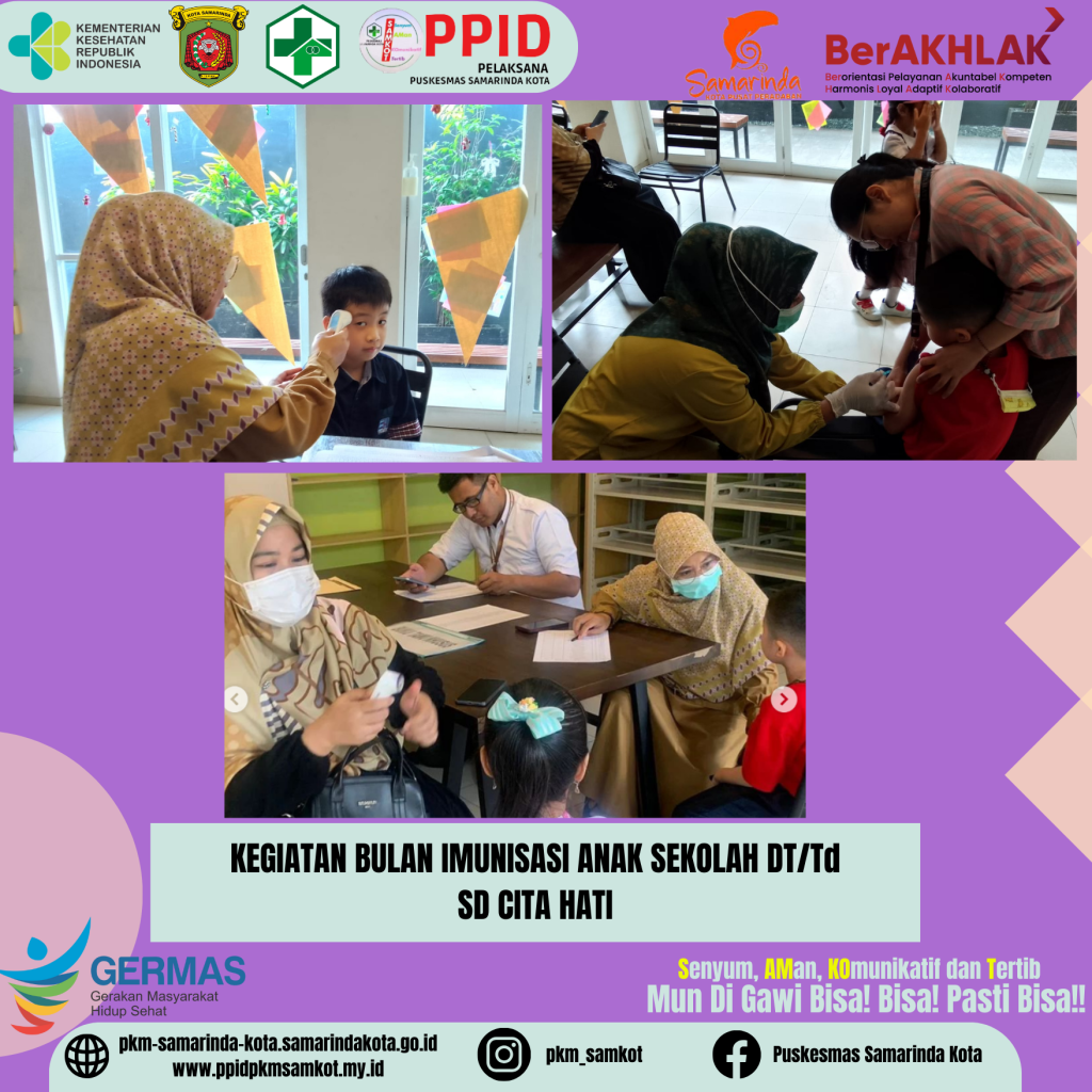 Bulan Imunisasi Anak Sekolah DT/Td di SD Cita Hati