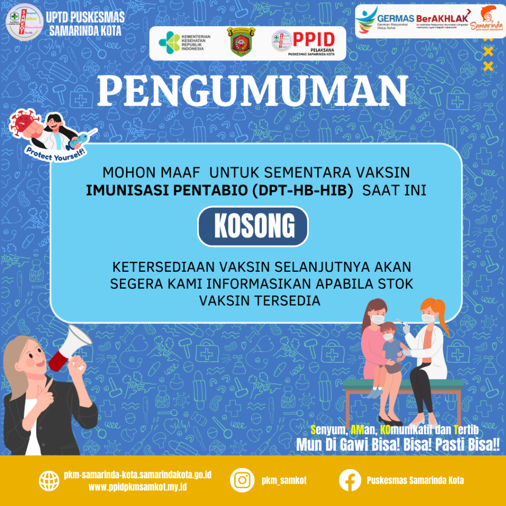 Vaksinasi Pentabio (DPT- HB - HIB) Stok Imunisasi Kosong