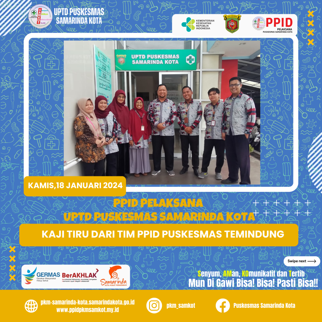 Kunjungan Kaji Tiru Pelayanan dan Dokumentasi Informasi Publik dari Tim PPID Pelaksana UPTD PKM Temindung
