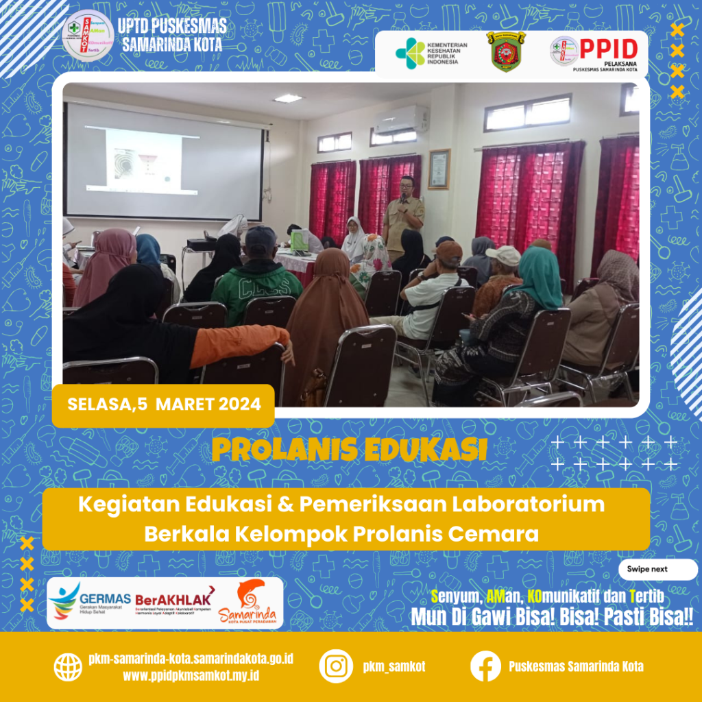Kegiatan Edukasi & Pemeriksaan Laboratorium Berkala Kelompok Prolanis Cemara