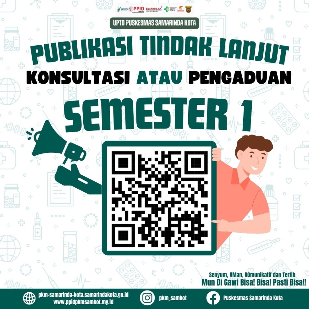 Publikasi Tindak Lanjut Konsultasi dan Pengaduan Semester 1 UPTD Puskesmas Samarinda Kota