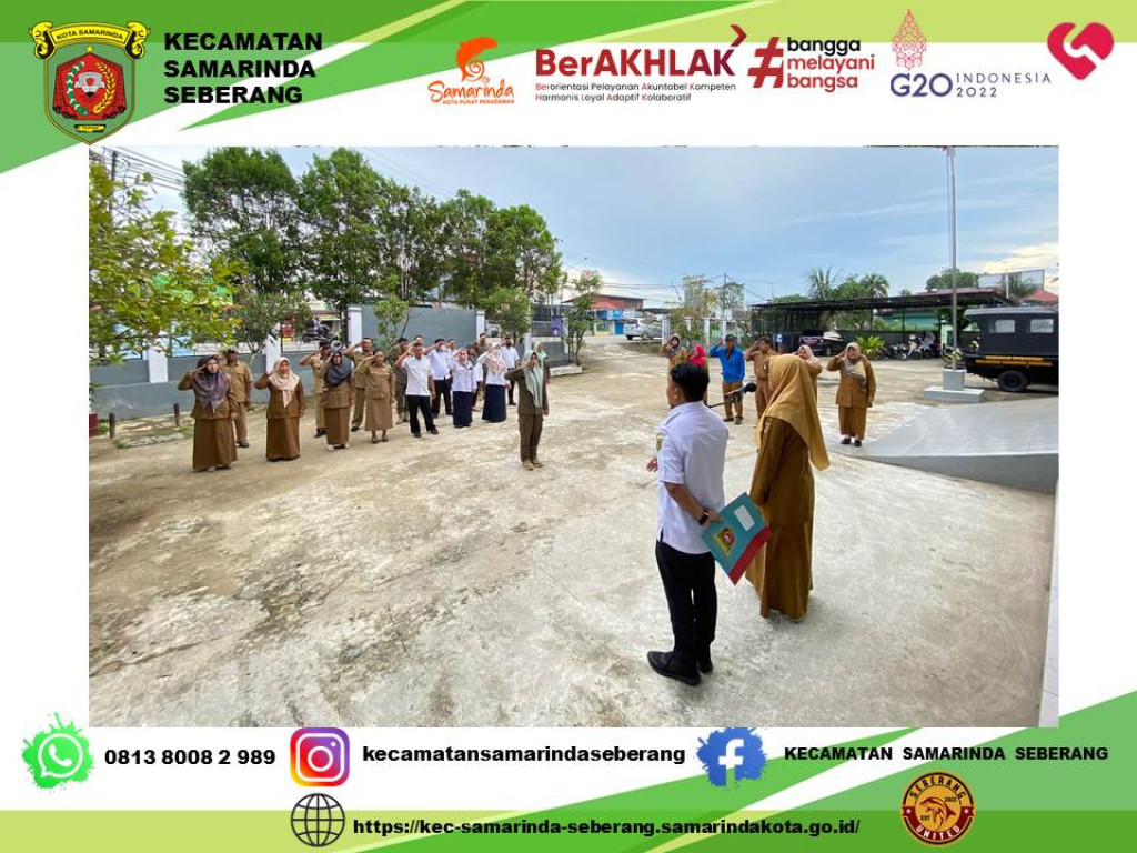 Kegiatan Apel Pagi Kecamatan Samarinda Seberang