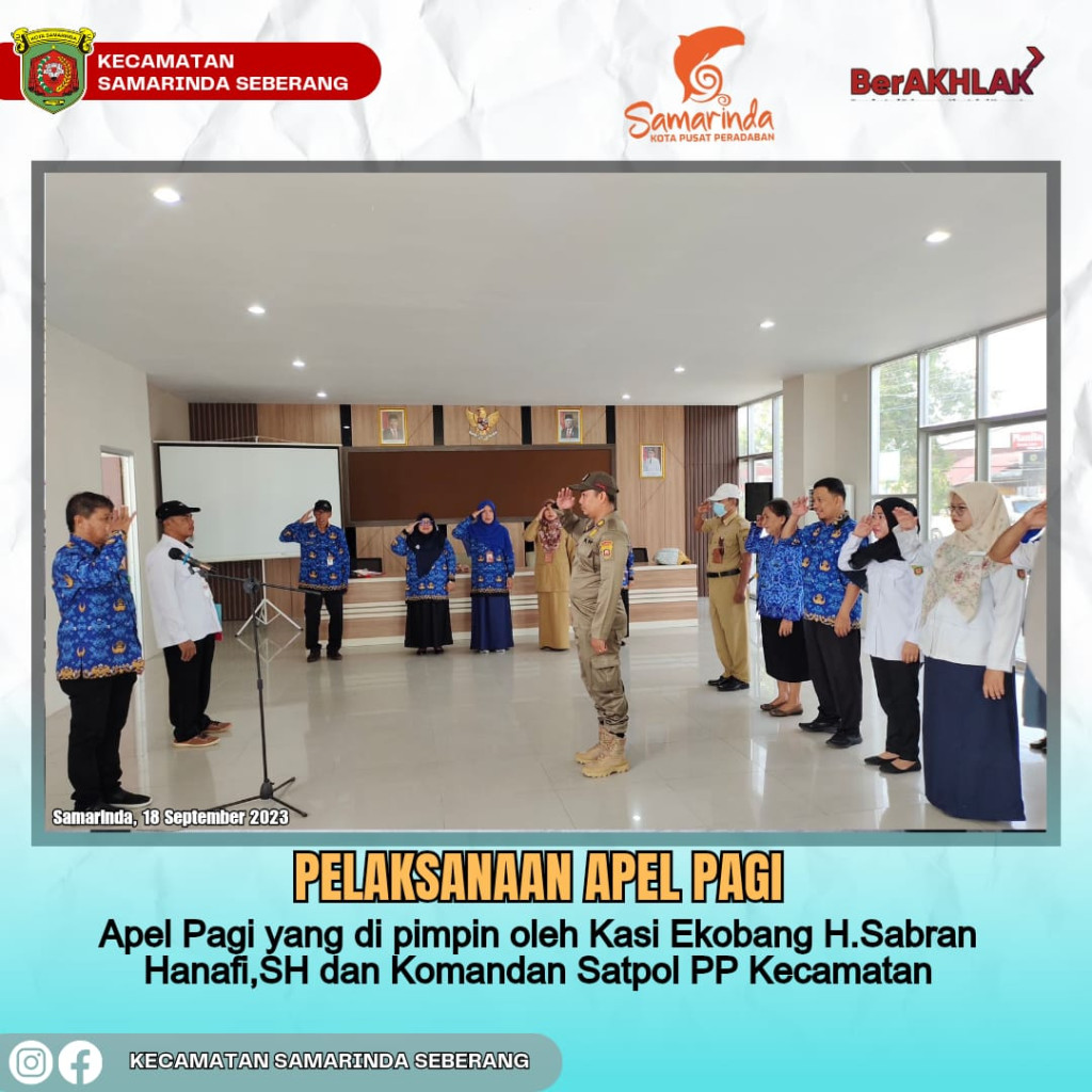 Kegiatan rutinitas Apel pagi