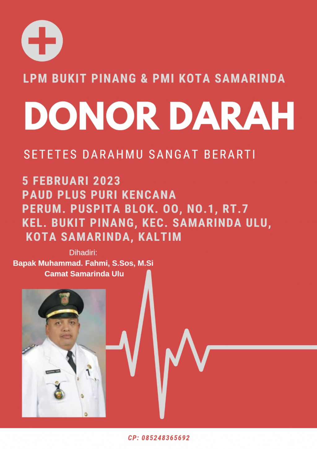 Donor Darah rutin LPM Kel. Bukit Pinang bekerjasama dengan PMI Kota Samarinda