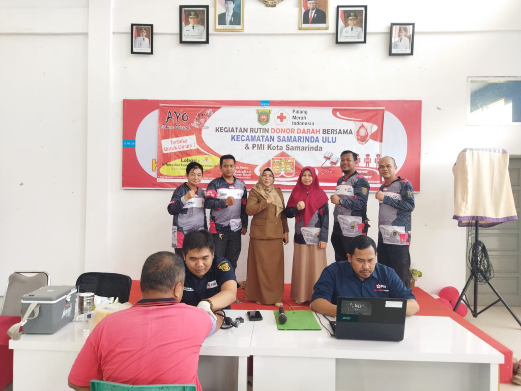 Kegiatan Donor Darah Kecamatan Samarinda Ulu & PMI Kota Samarinda