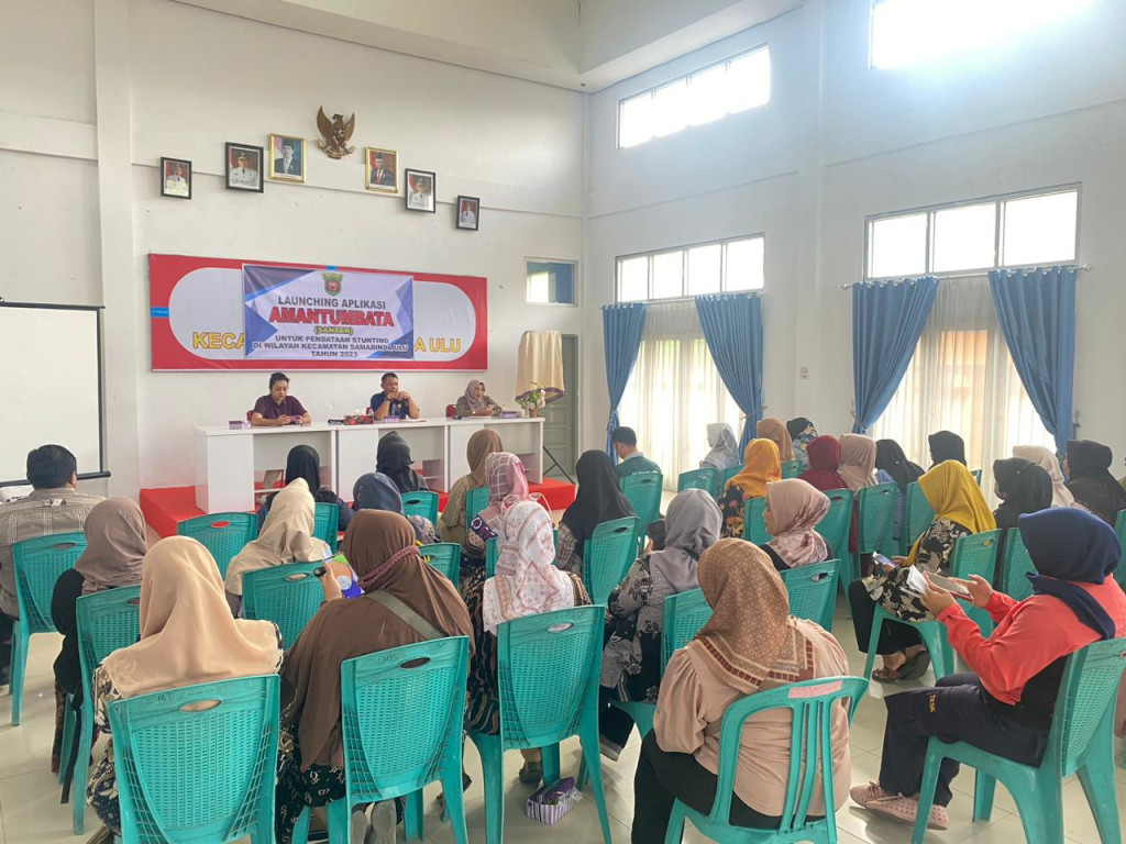 Kegiatan Launching Aplikasi Amantumbata untuk pendataan stunting bagi kader posyandu di wilayah Kecamatan Samarinda Ulu