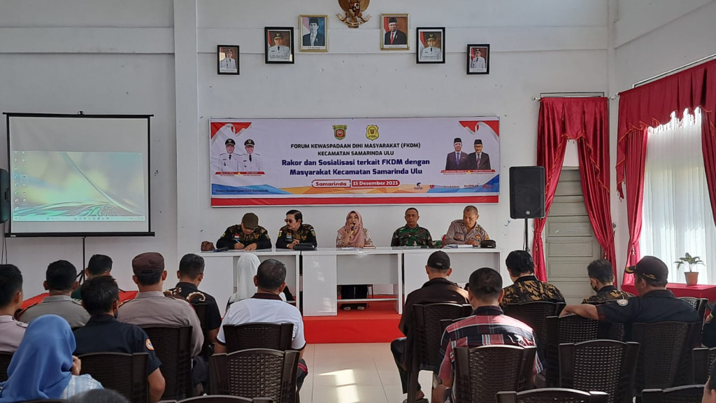 Rakor dan Sosialisasi terkait FKDM dengan Masyarakat Kecamatan Samarinda Ulu