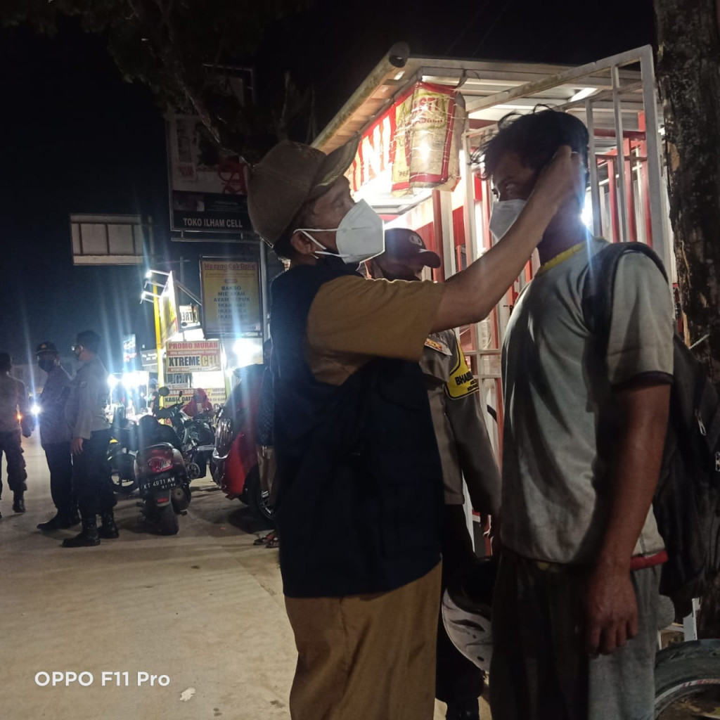 Razia Masker di Wilayah Kecamatan Samarinda Utara