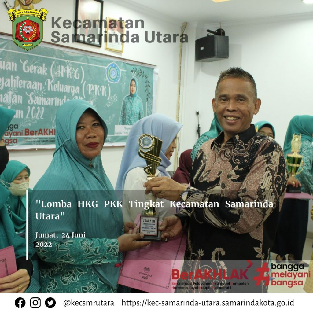 Lomba HKG PKK Tingkat Kecamatan Samarinda Utara Tahun 2022