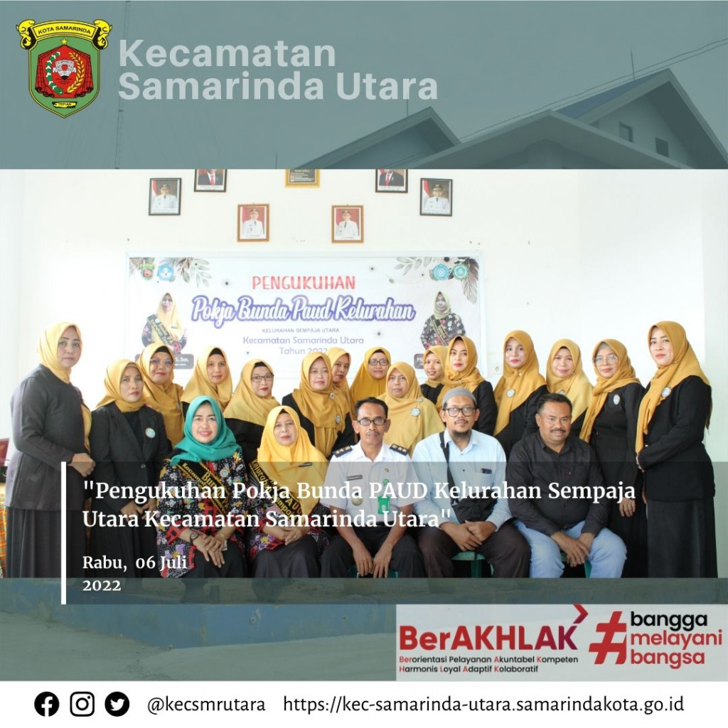 Pengukuhan Pokja Bunda PAUD Kelurahan Sempaja Utara Kecamatan Samarinda Utara