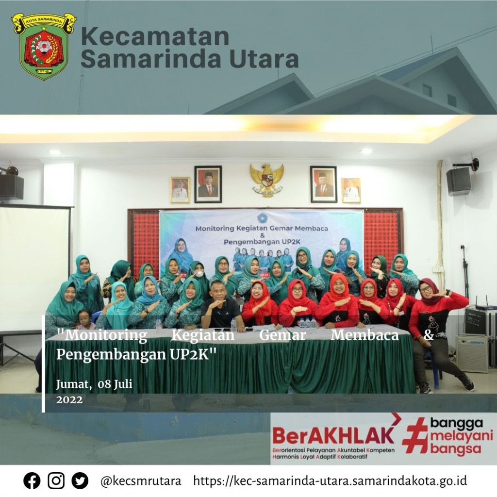 Monitoring Kegiatan Gemar Membaca dan Pengembangan UP2k