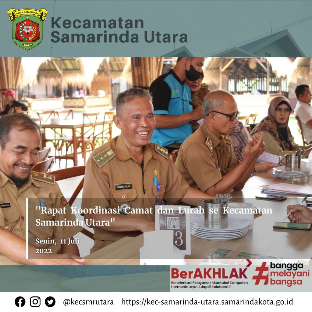 Rapat Koordinasi Camat & Lurah se Kecamatan Samarinda Utara