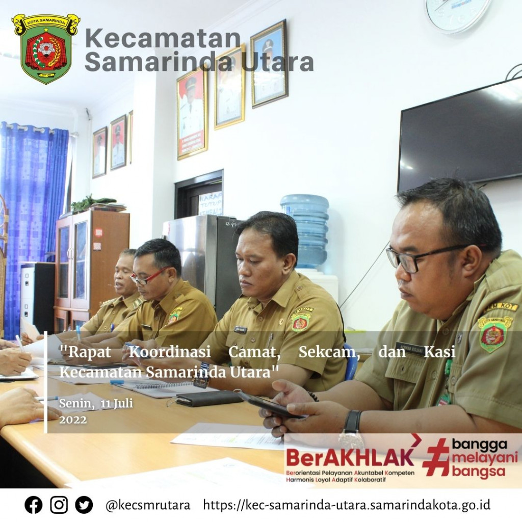 Rapat Koordinasi Camat, Sekcam, dan Kasi Kecamatan Samarinda Utara
